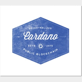 Cardano Vintage Logo 2015 Blockchain ADA Cryptocurrency Posters and Art